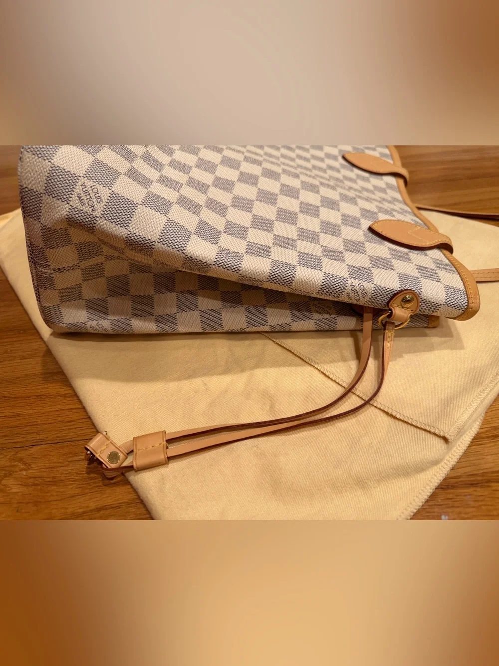 Louis Vuitton Neverfull MM Damier Azur Tote Bag with Samorga Insert